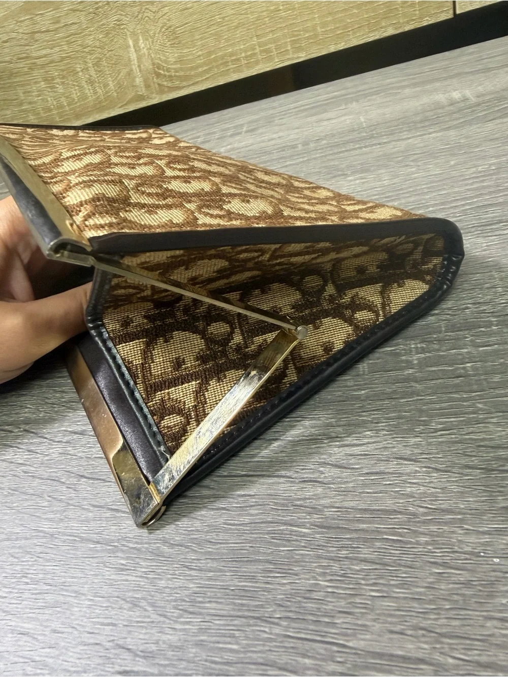 Dior Trotter Vintage Clutch in Brown